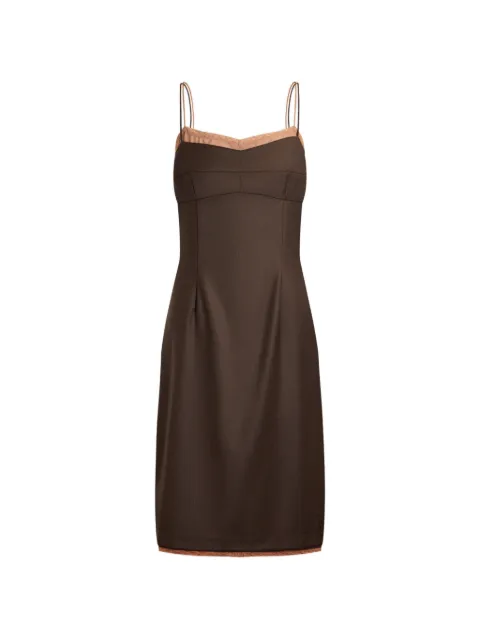 12 STOREEZ lace-trim spaghetti-strap mini dress