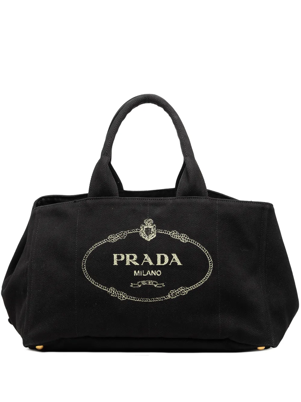 Prada Pre-Owned 2013-2026 Canapa Logo Satchel-Tasche aus Canvas - Schwarz