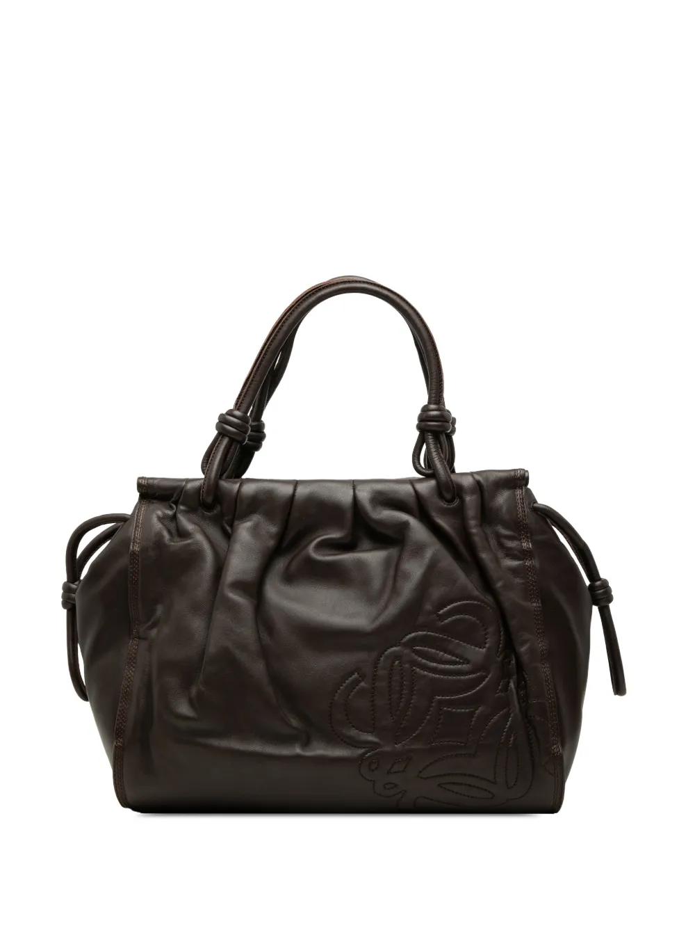 Loewe Pre-Owned 2006 Anagram Knot Tote Bag aus Nappaleder - Braun