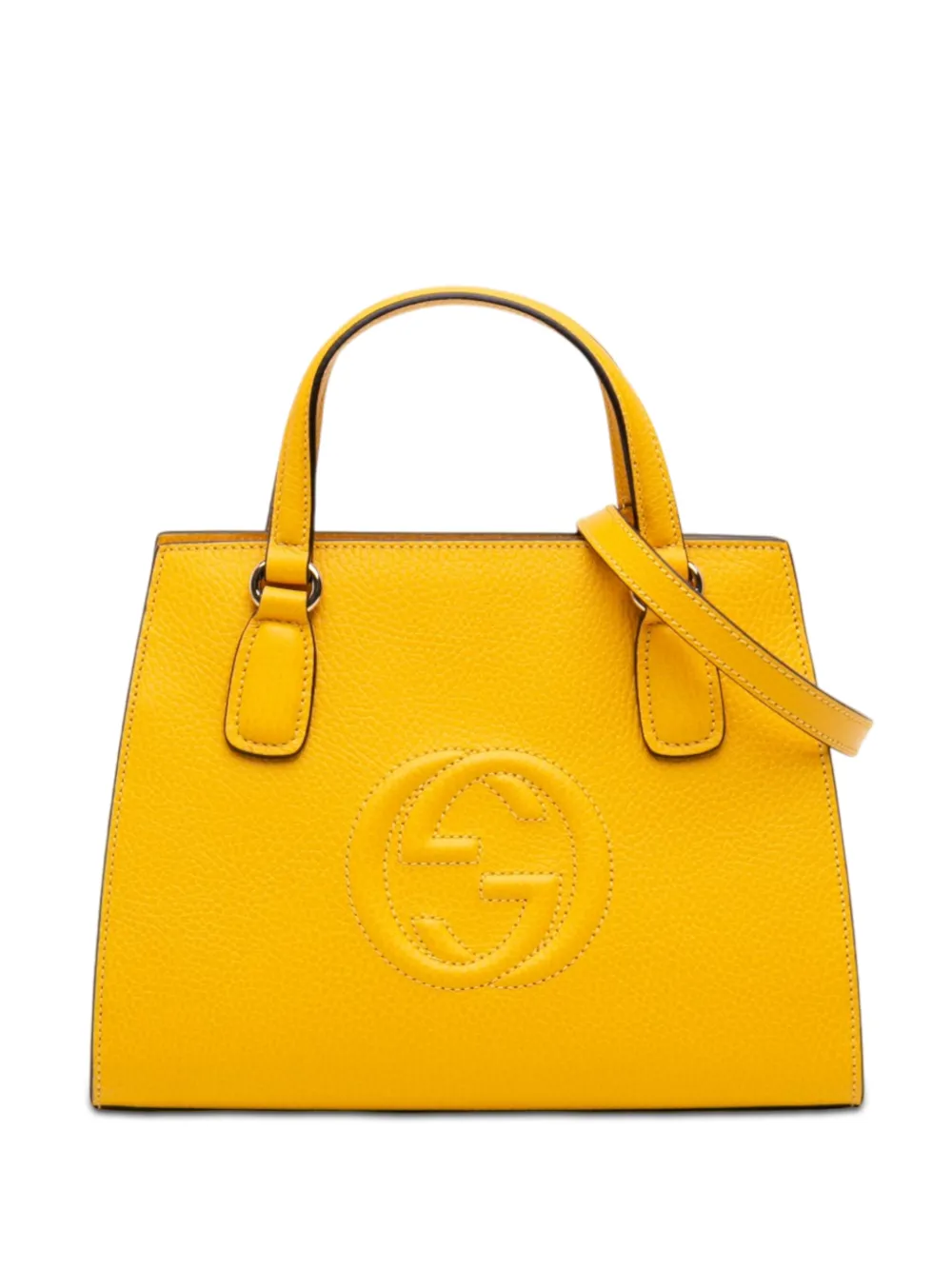 Gucci Pre-Owned 2016-2026 mittelgroße Soho Top Handle Convertible Satchel-Tasche aus Leder - Gelb