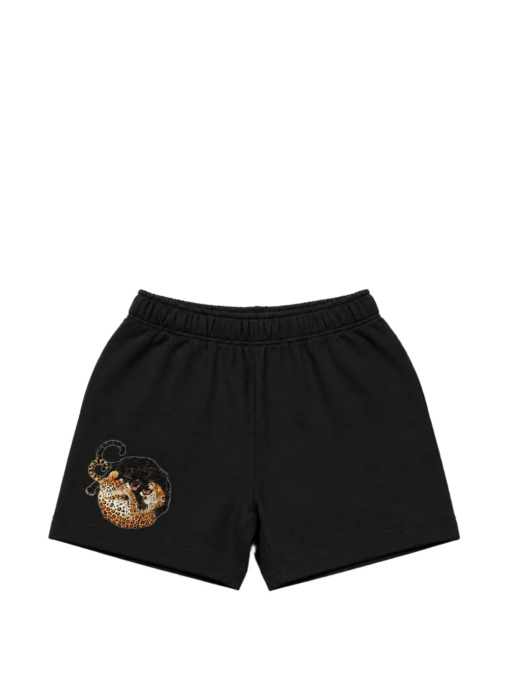 Melt graphic-print cotton shorts - Schwarz