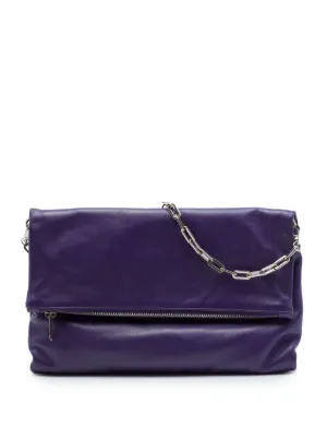 Miu Miu Pre-Owned 2010-2026 スタッズ レザー ジップ クラッチバッグ