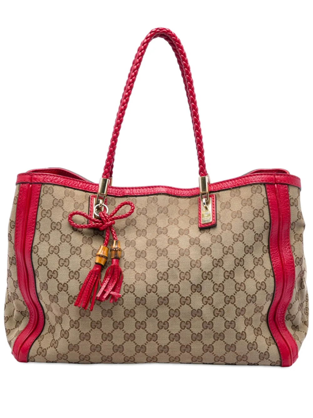Gucci Pre-Owned Borsa tote Bella in tela GG 2016-2026 - Rosso
