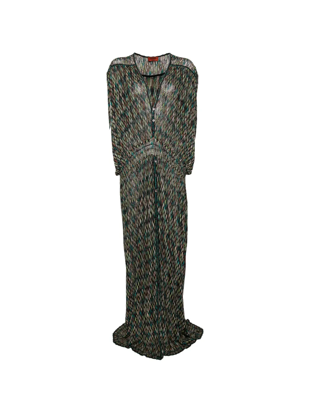 Missoni Pre-Owned robe longue à motif zig-zag - Noir