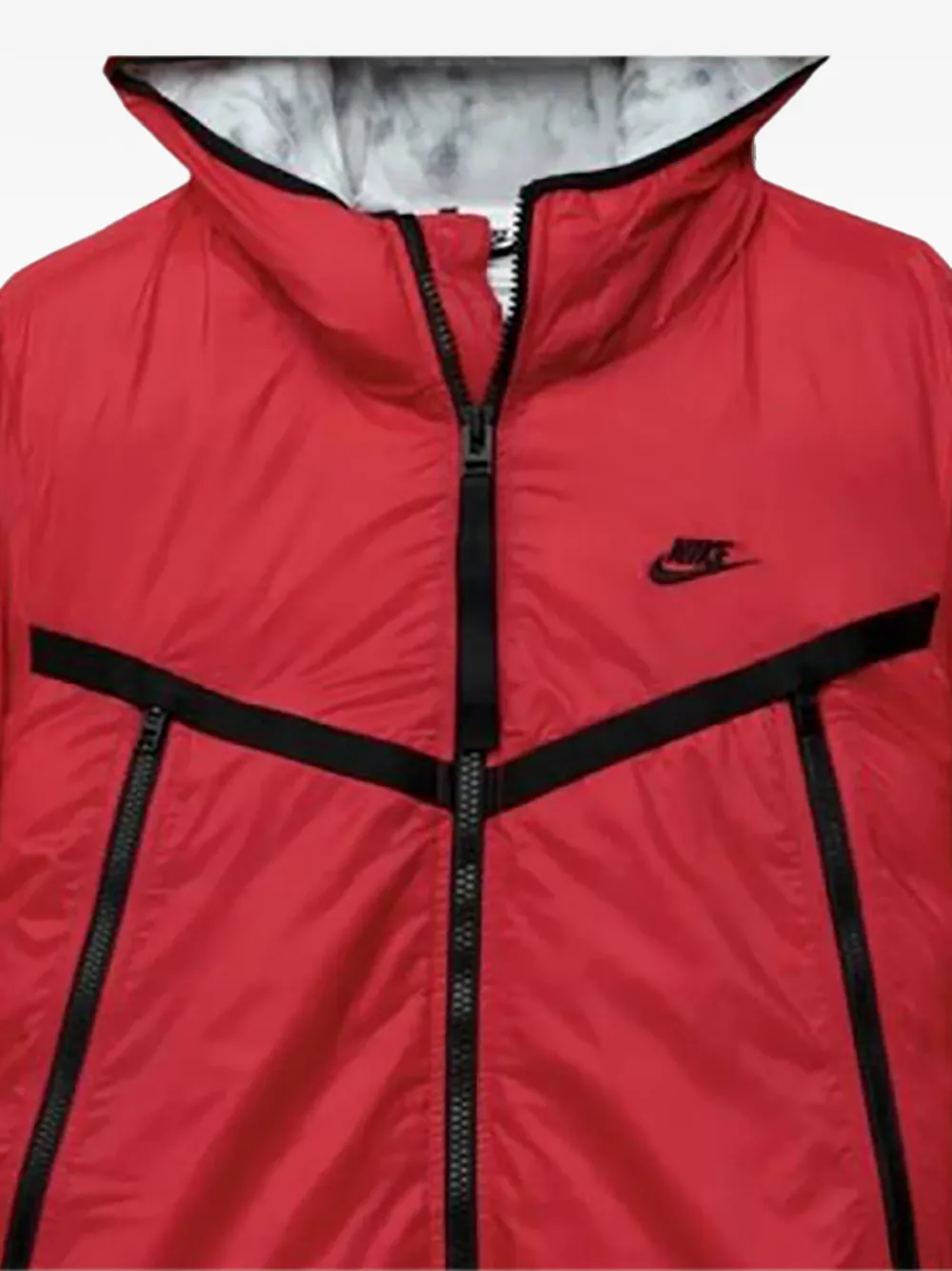 Nike logo-detail hooded jacket Rood