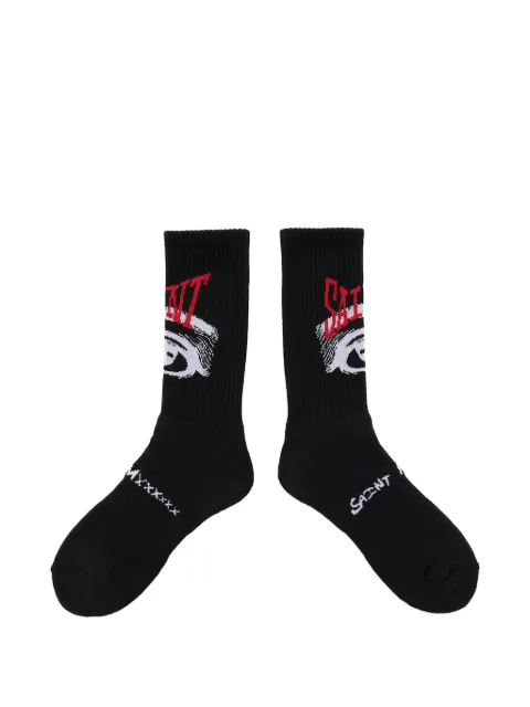 SAINT MXXXXXX Eye ribbed socks