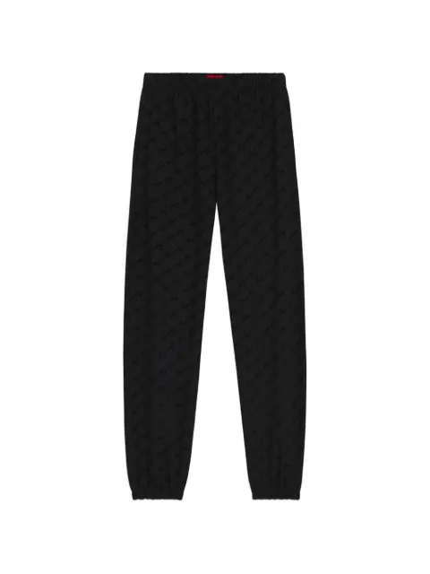 HUGO Flokky relaxed-fit tracksuit bottoms with flocked-logo print