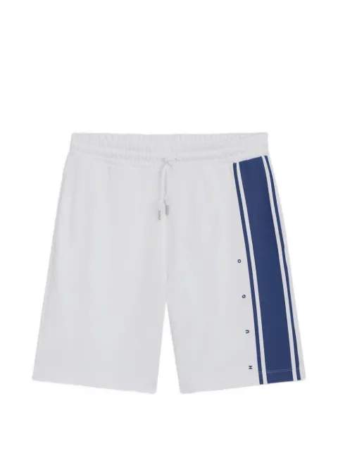 HUGO logo-print side-stripe shorts