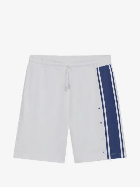 HUGO logo-print side-stripe shorts