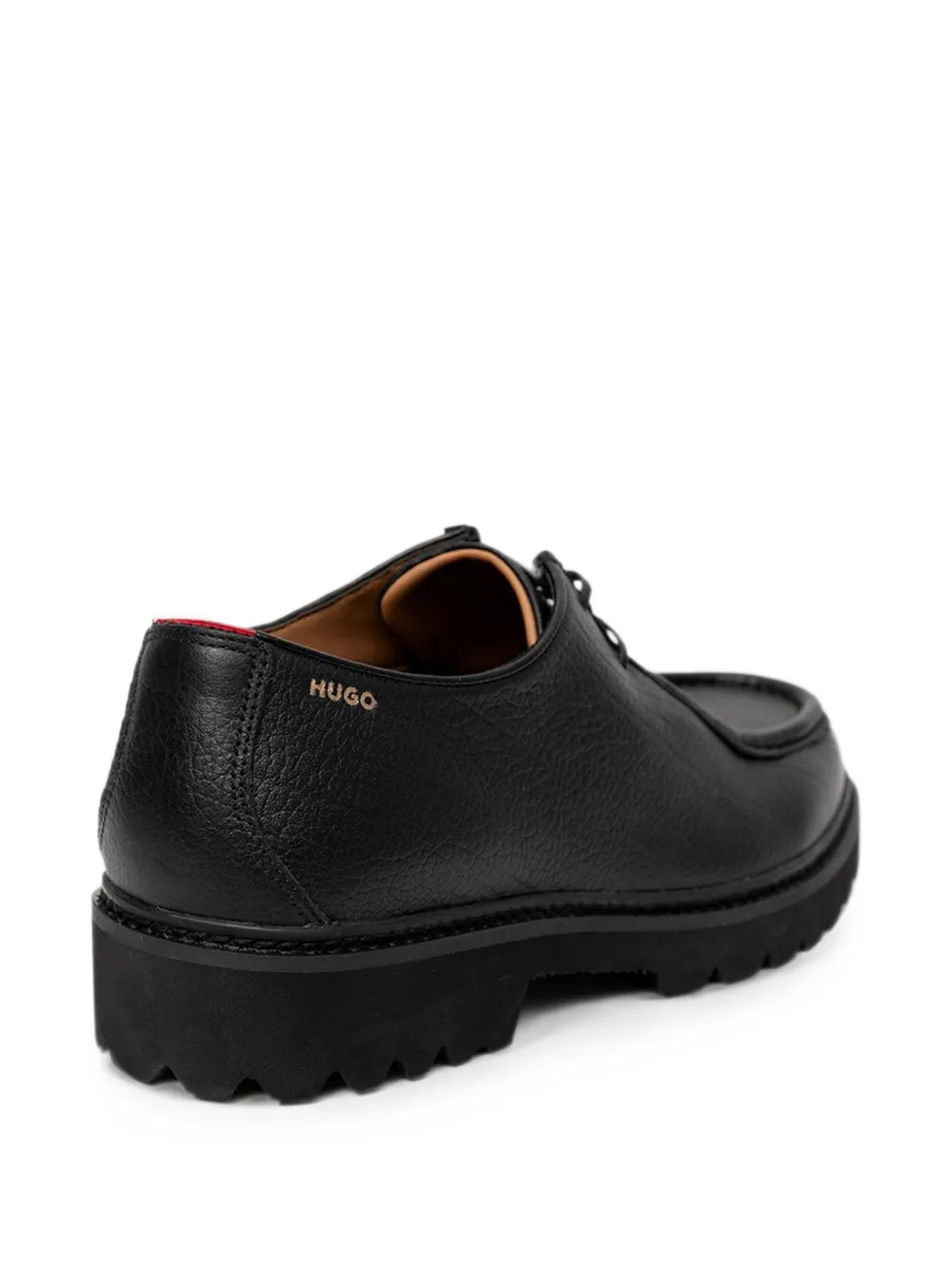 HUGO lug-sole derby shoes Zwart