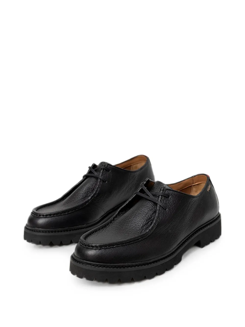 HUGO lug-sole derby shoes Zwart