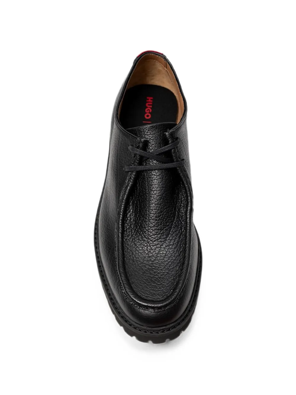 HUGO lug-sole derby shoes Zwart