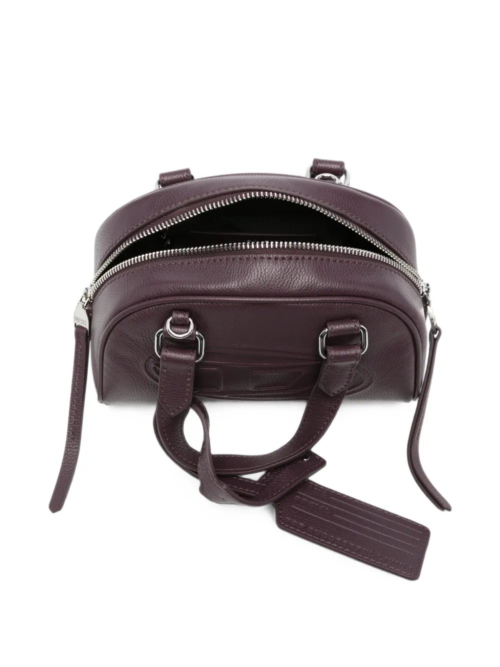Diesel 1DR mini-tas van leer met textuur Bruin