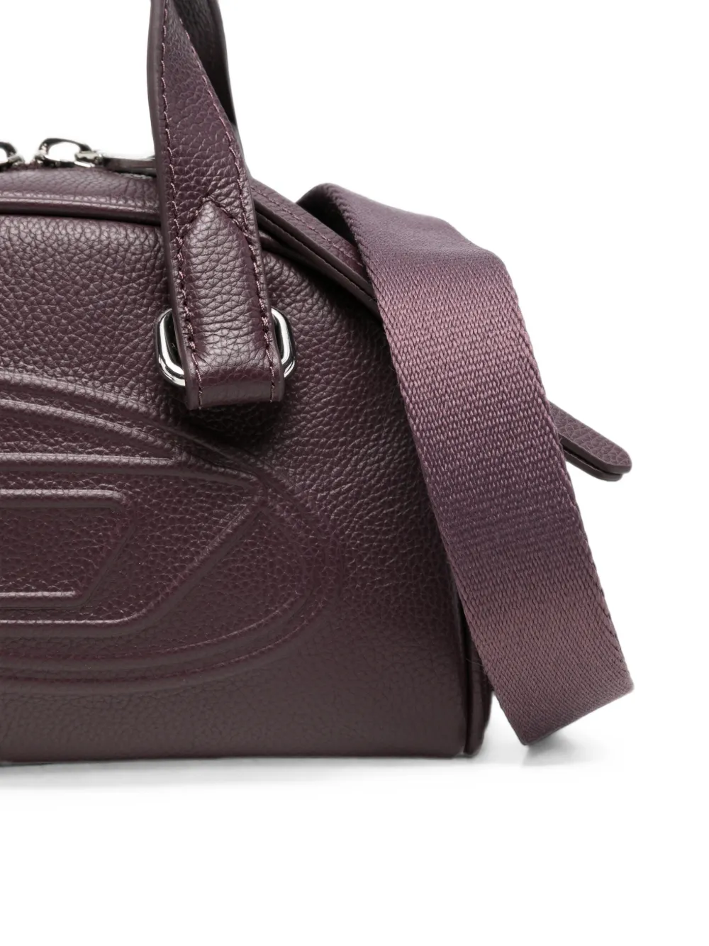 Diesel 1DR mini-tas van leer met textuur Bruin
