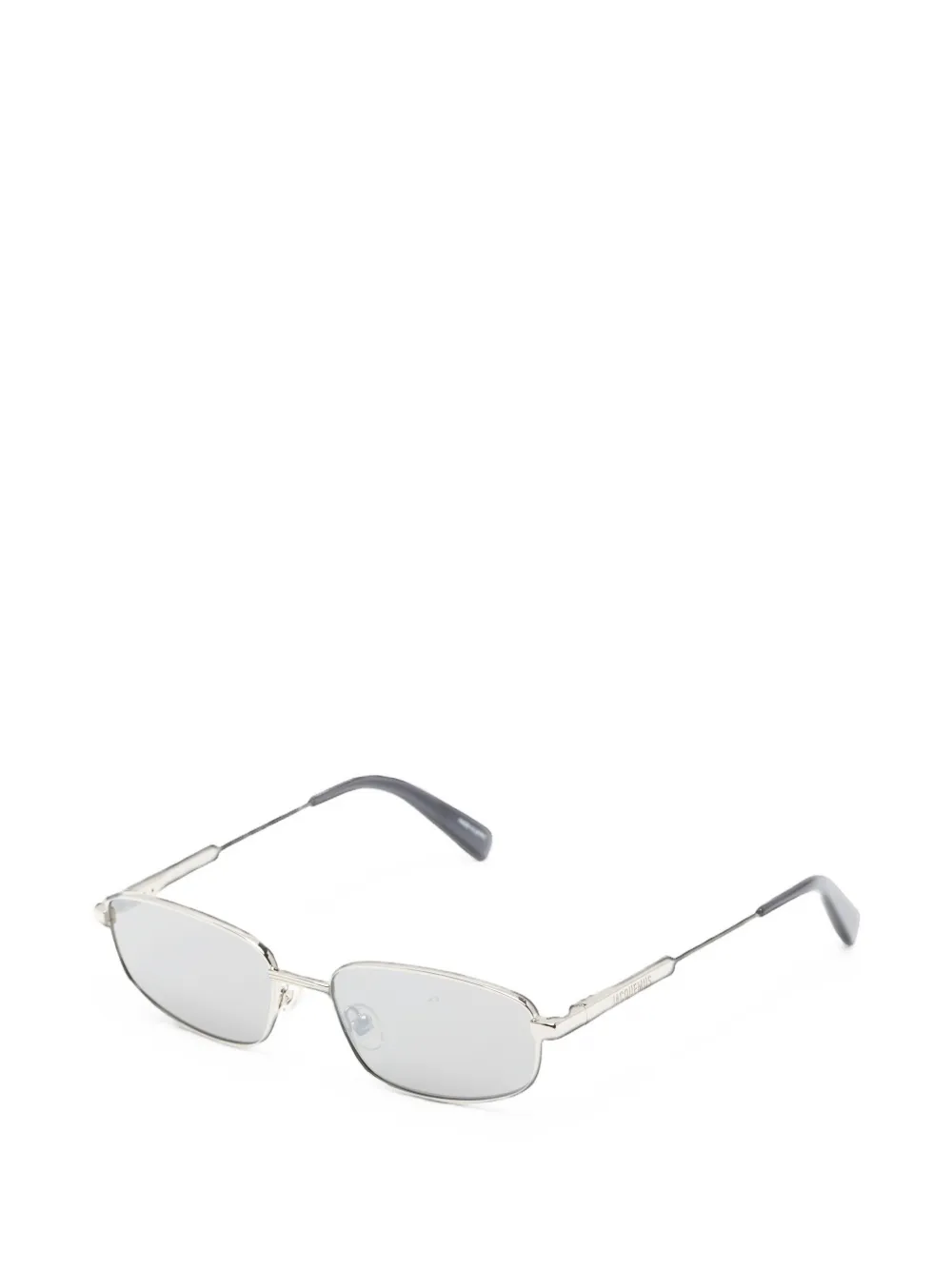 Jacquemus Zonnebril met rechthoekig montuur Zilver