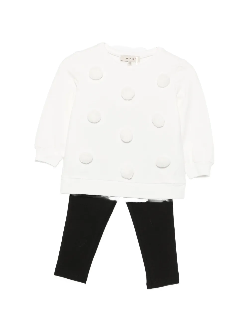 TWINSET Kids pom-pom tracksuit set - Bianco