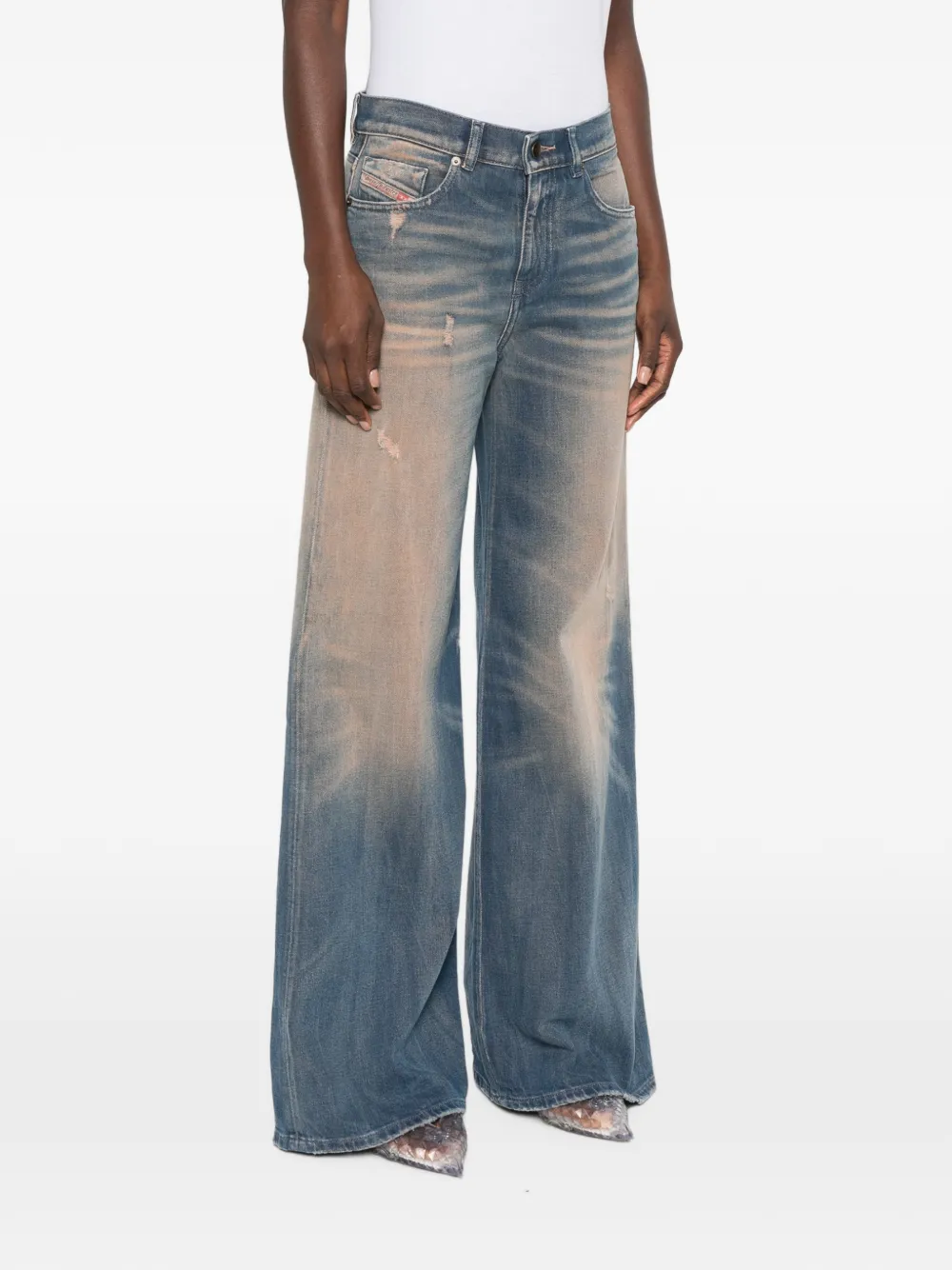 Diesel Jeans met vervaagd effect Blauw