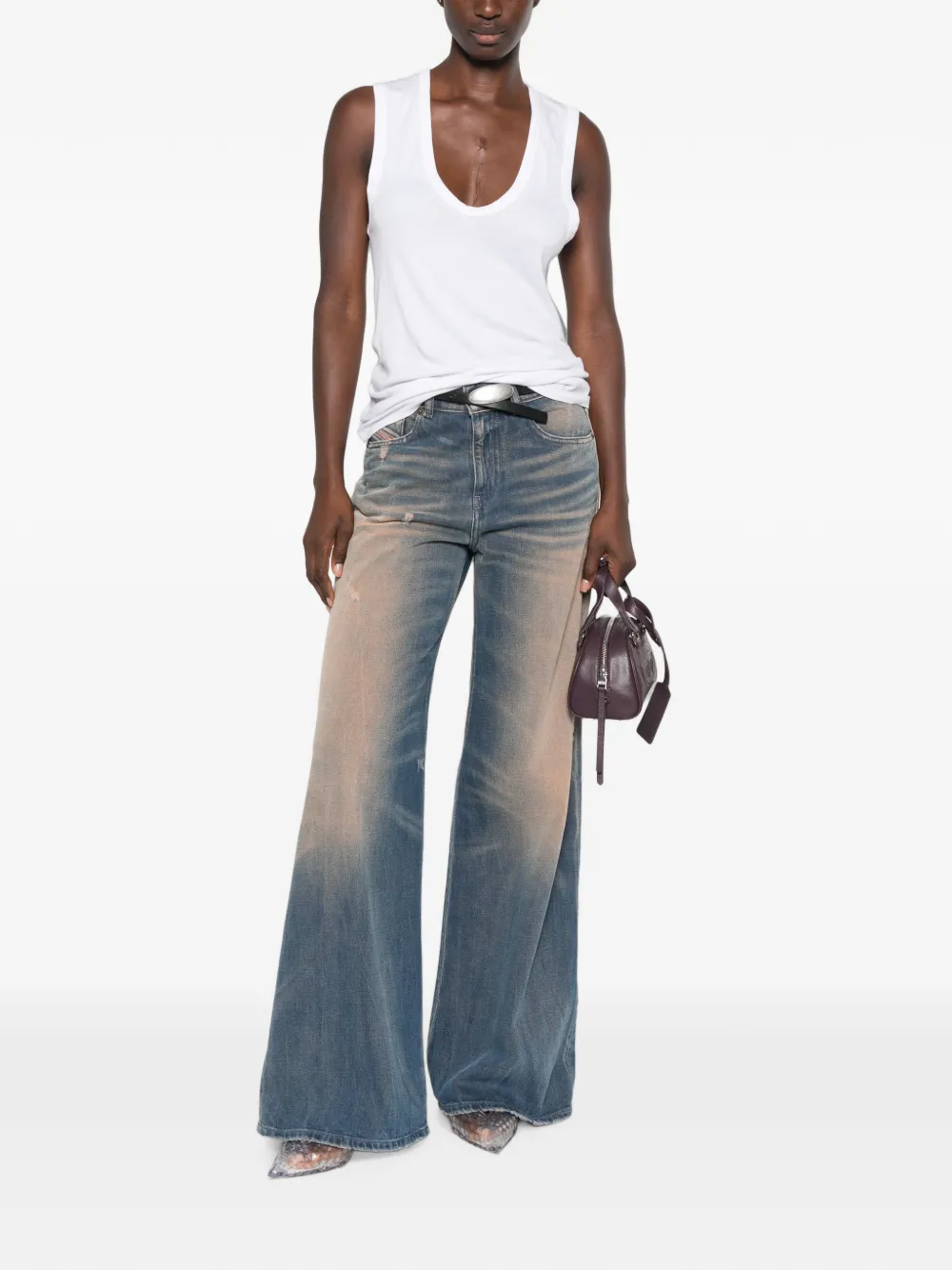 Diesel faded distressed-effect jeans - Blu