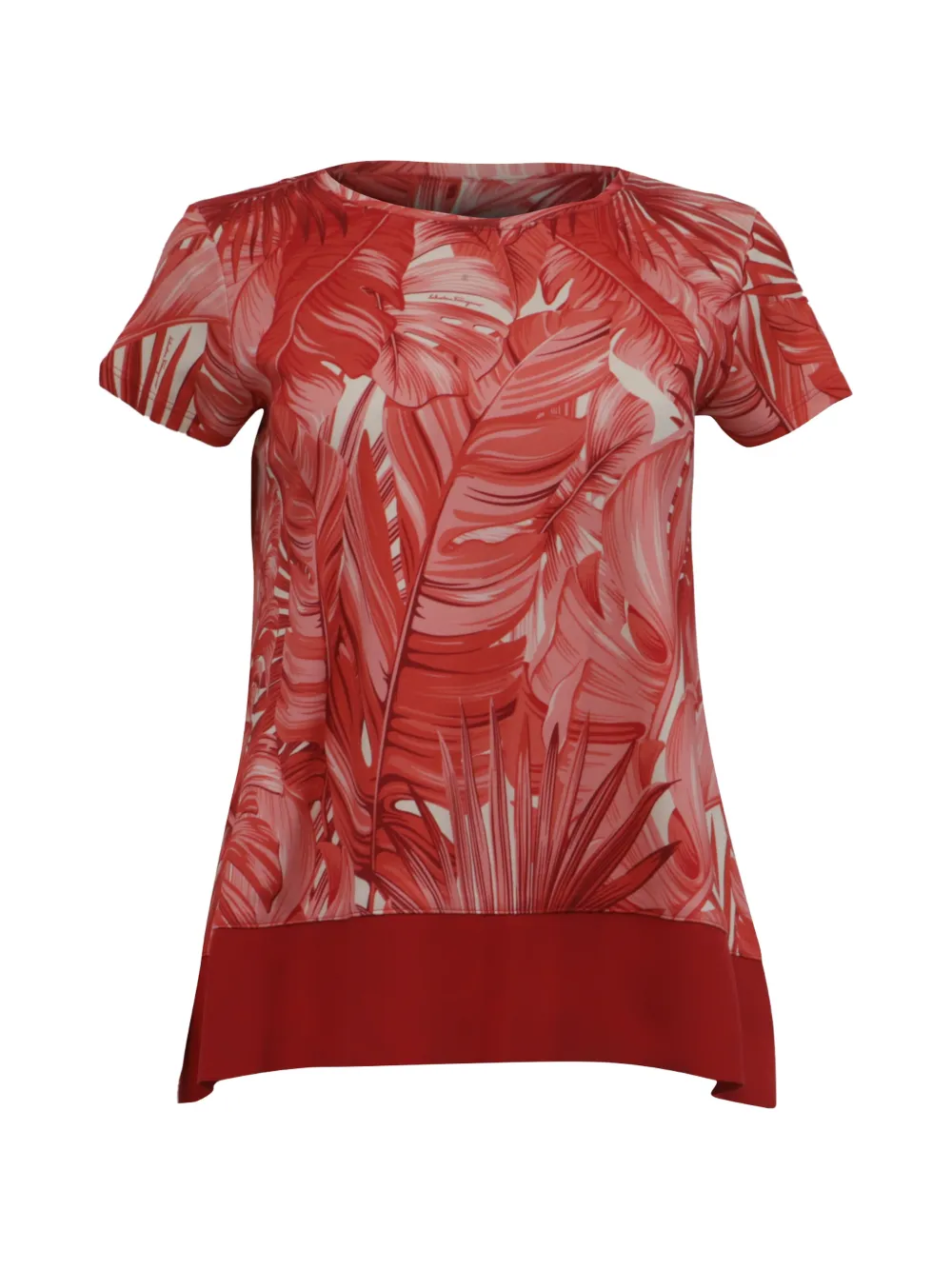 Ferragamo Pre-Owned tropical-print T-shirt - Rosso