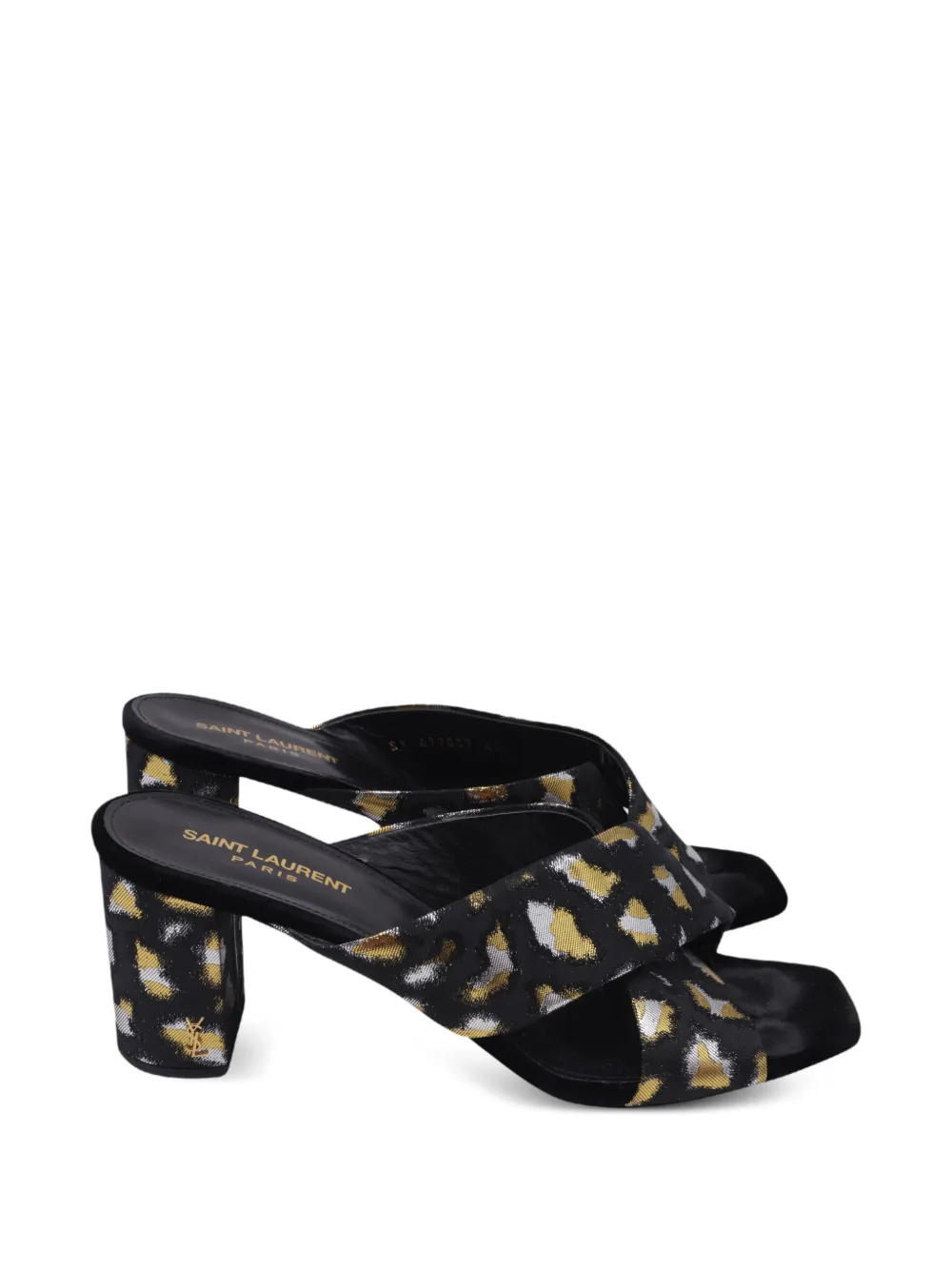 Saint Laurent Pre-Owned patterned crossover mules - Nero