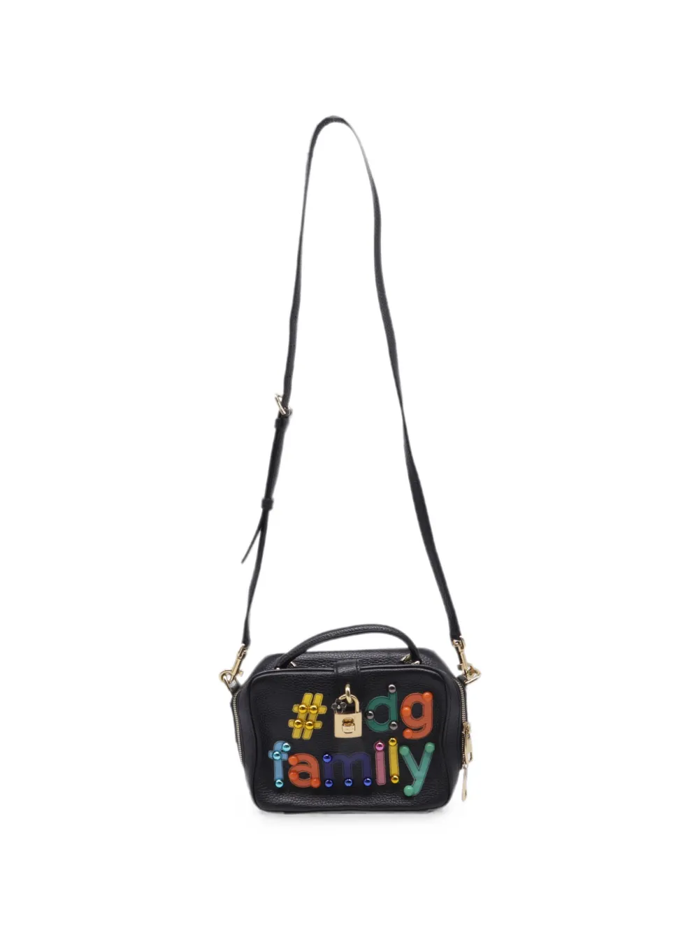 Pre-owned Dolce & Gabbana Dg Family Crossbody Bag In Black