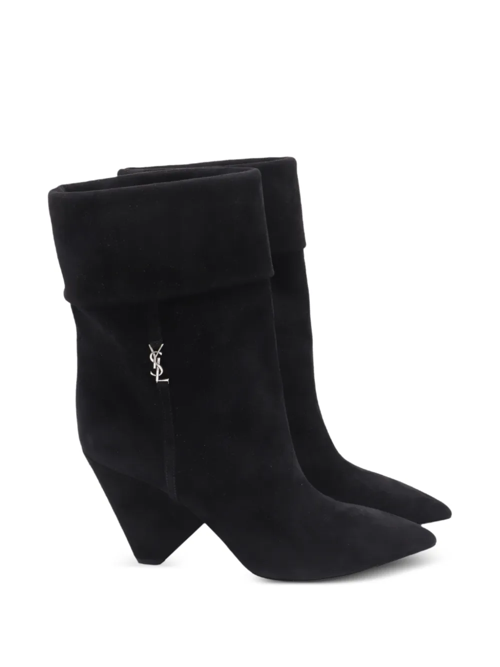Saint Laurent Pre-Owned 2010s Niki wedge ankle boots - Nero
