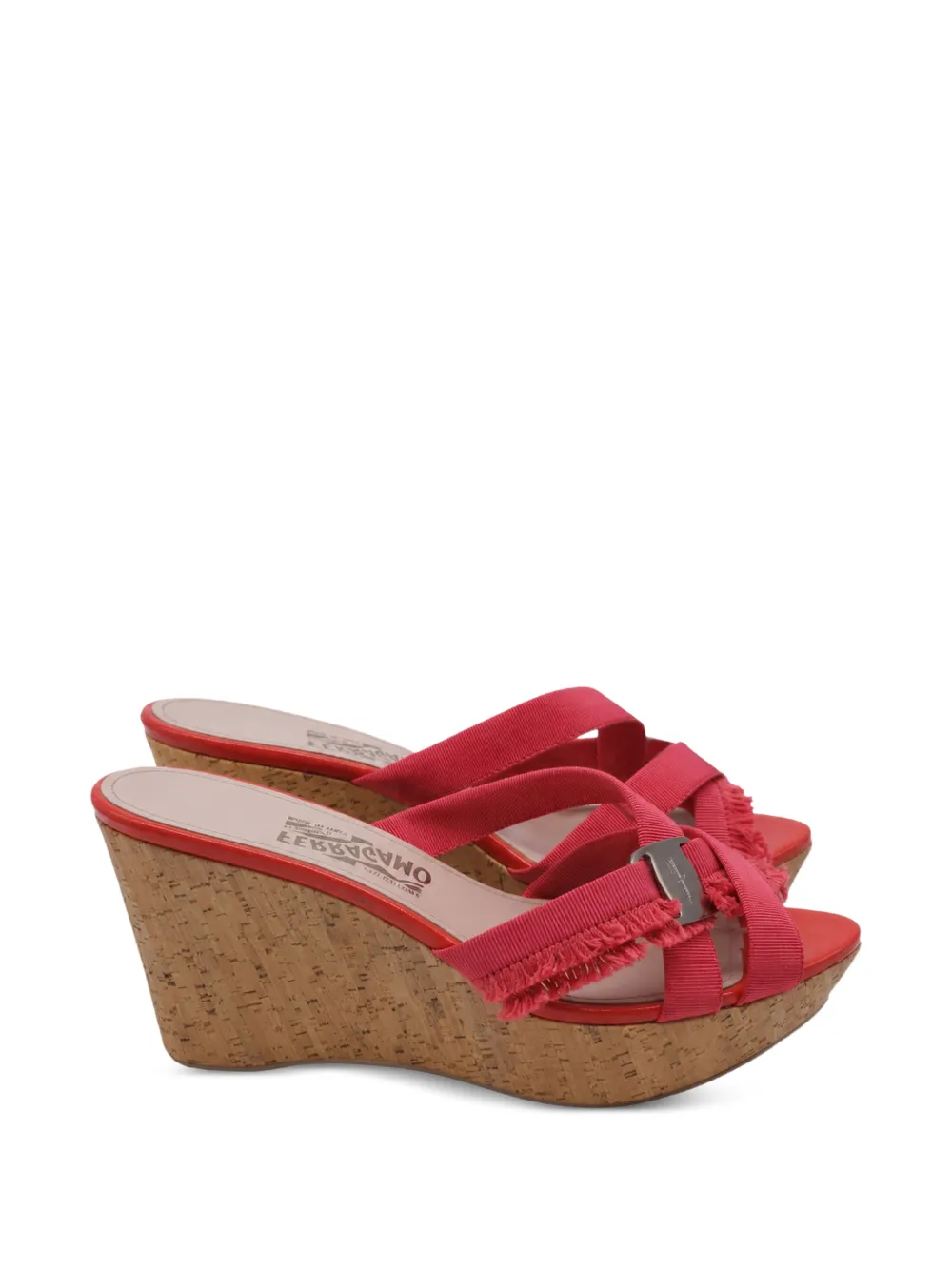 Ferragamo Pre-Owned Criss-Cross Ribbon sandals - Rosa