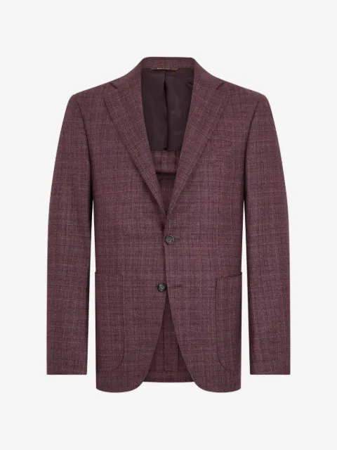 Canali checked single-breasted blazer