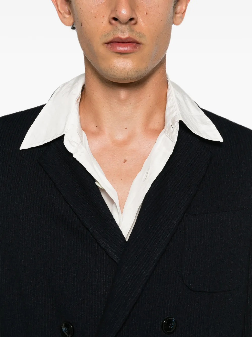 Giorgio Armani Blazer met krijtstreep Blauw