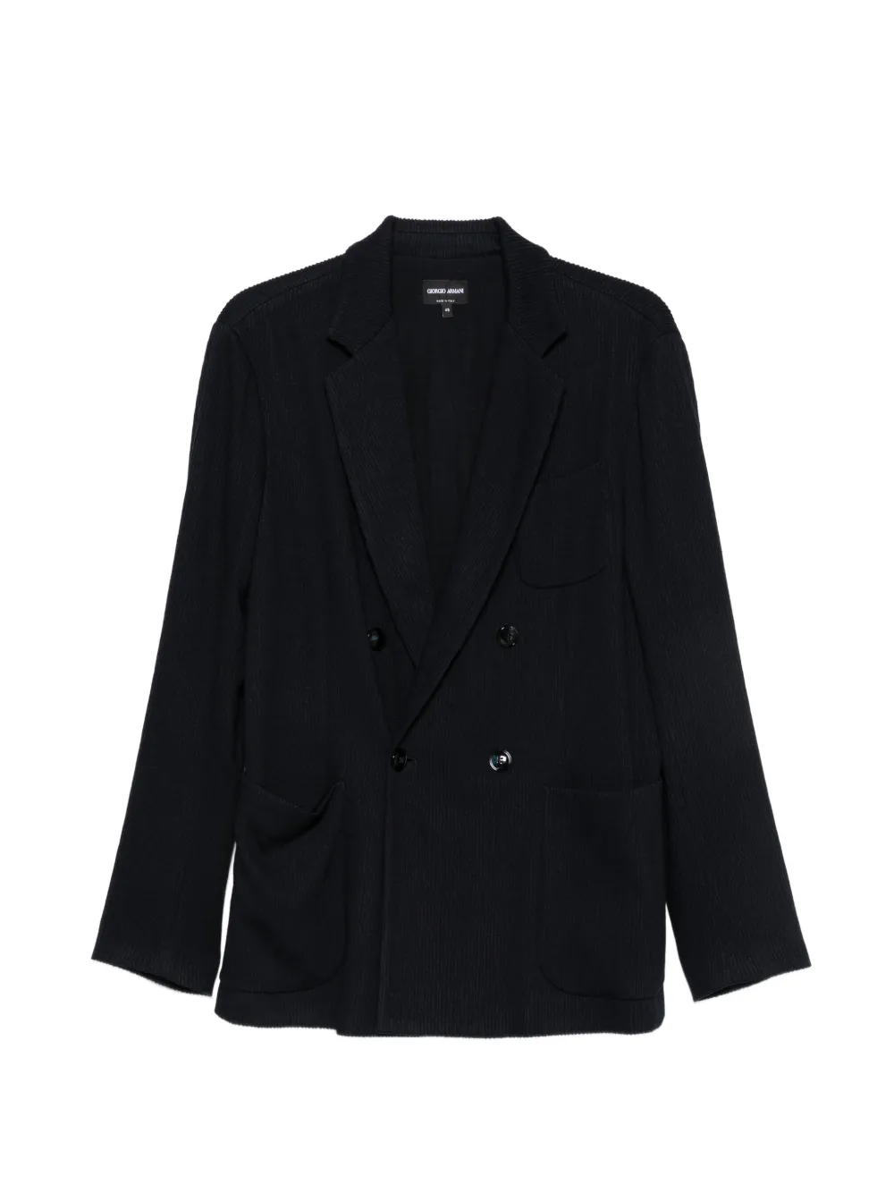 Giorgio Armani double-breasted pinstripe blazer - Blau