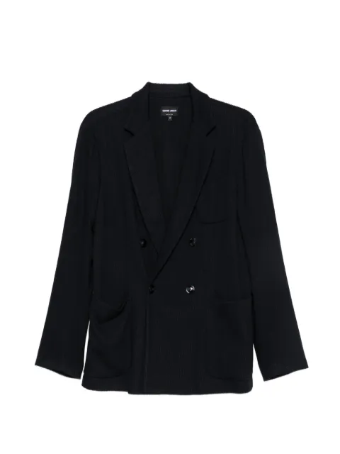 Giorgio Armani blazer con rayas diplomáticas estampadas y doble botonadura