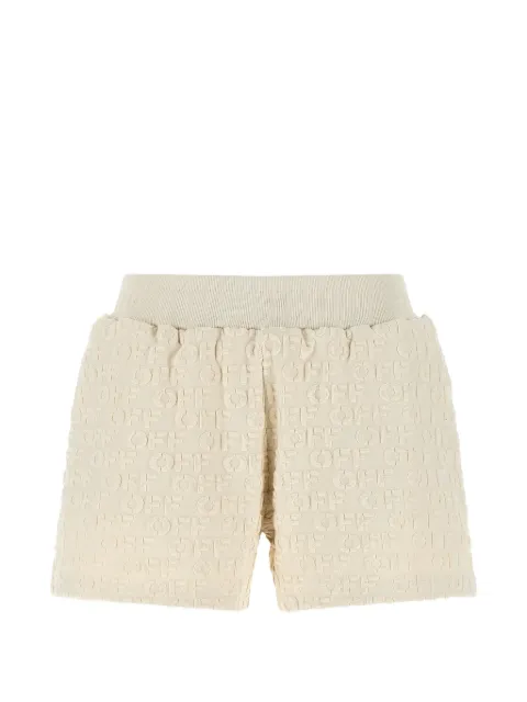 Off-White logo-jacquard terry mini shorts