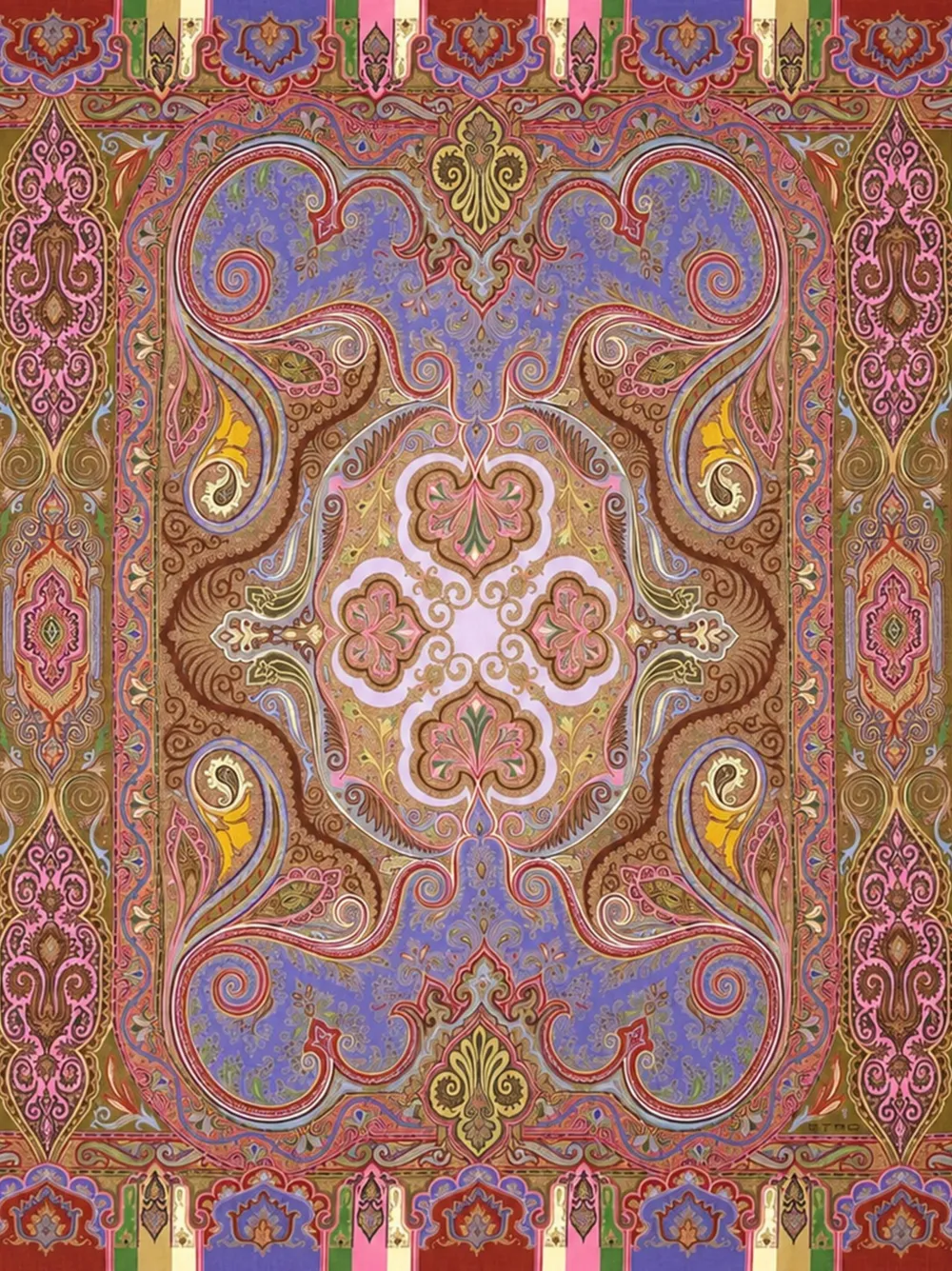 ETRO Sjaal met paisley-print Paars