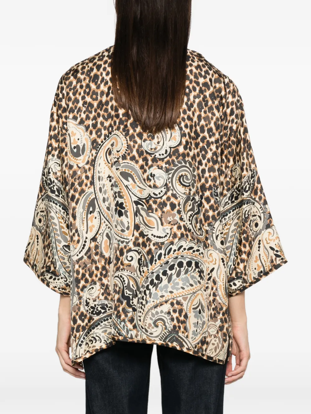 ETRO leopard-print Paisley jacket Bruin