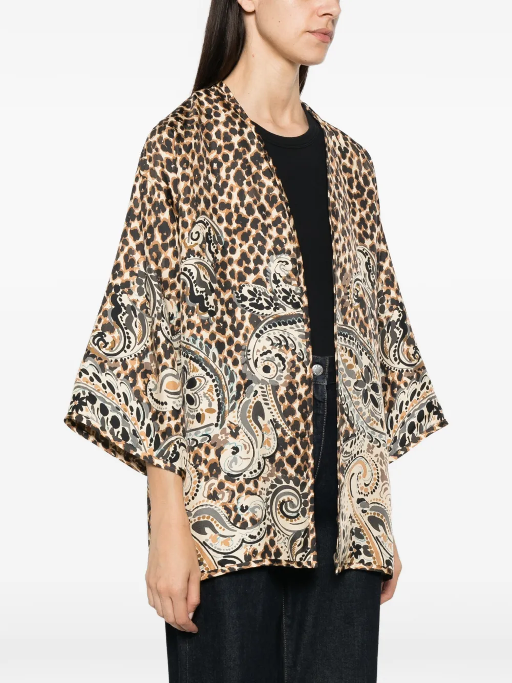 ETRO leopard-print Paisley jacket Bruin