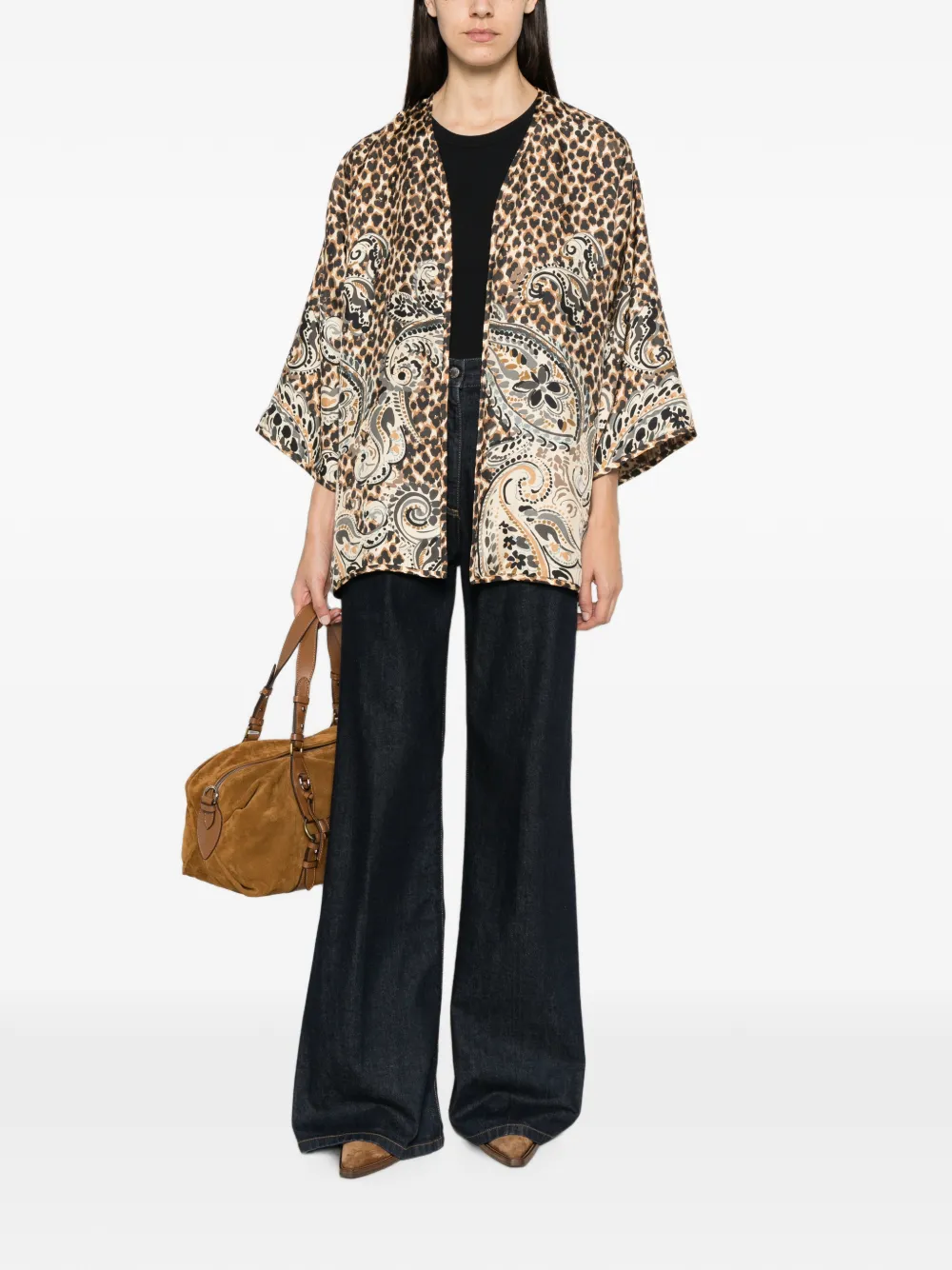 ETRO leopard-print Paisley jacket Bruin