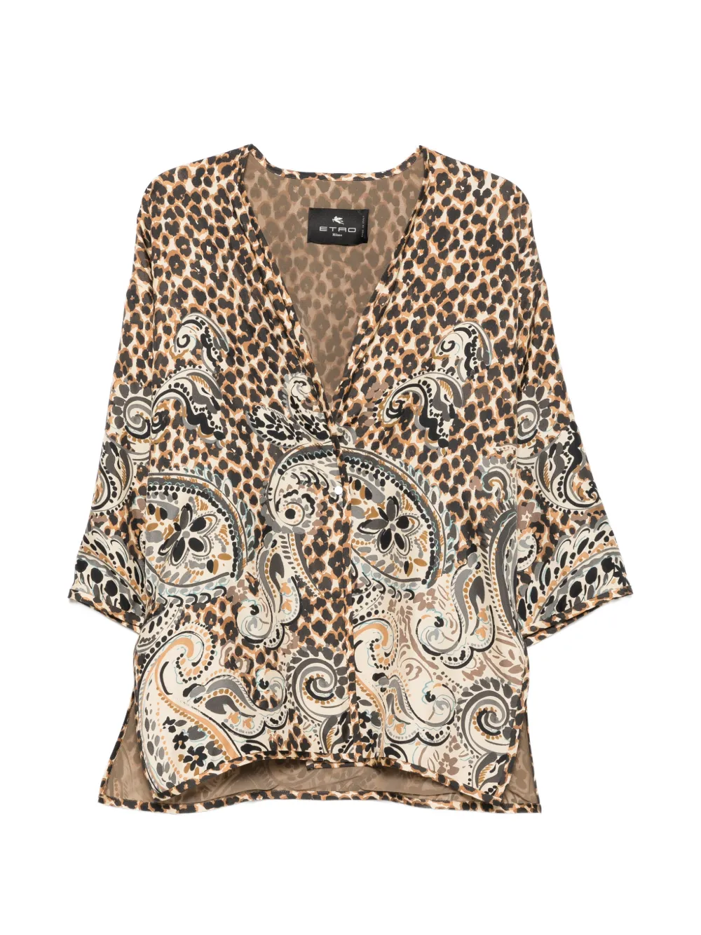 ETRO leopard-print Paisley jacket Bruin