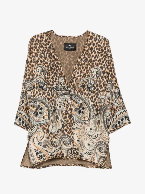 ETRO leopard-print Paisley jacket