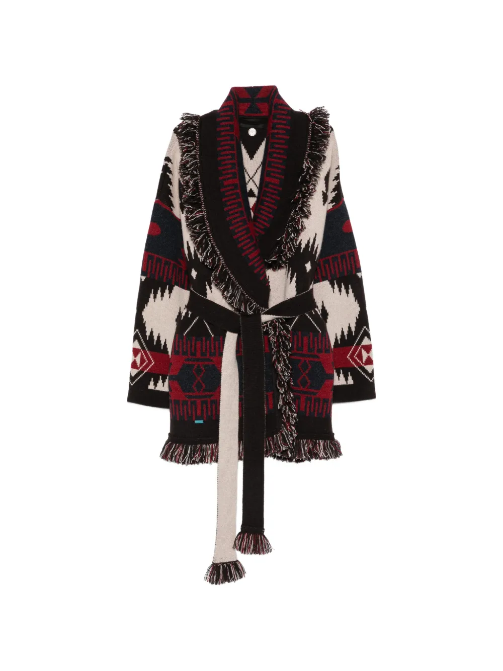 Alanui fringe-trim cardigan - Nude
