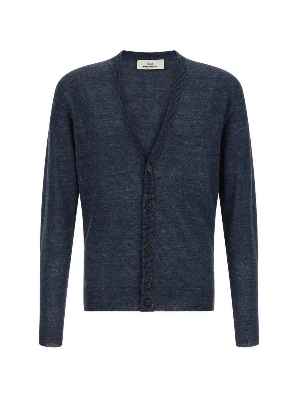 Riviera melange V-neck cardigan - Blue