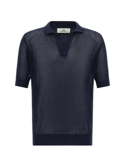 Riviera openwork cotton polo shirt