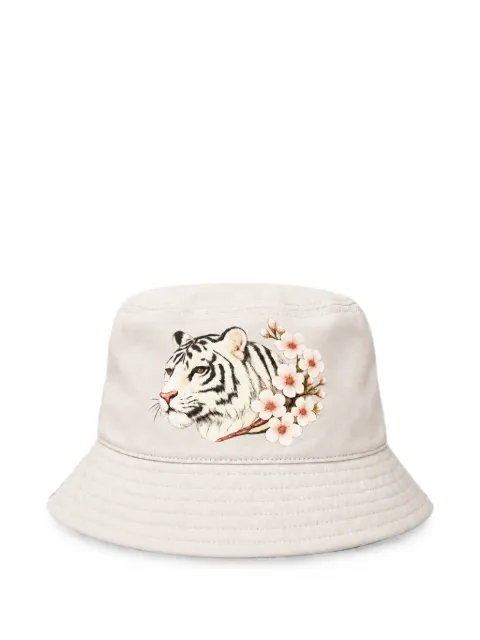 Melt sombrero de pescador con estampado de flores y tigre