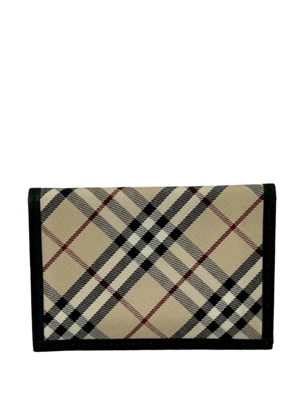 Pre-owned Burberry 2000-2017 Nova Check Canvas Case Card Holder In Neutrals
