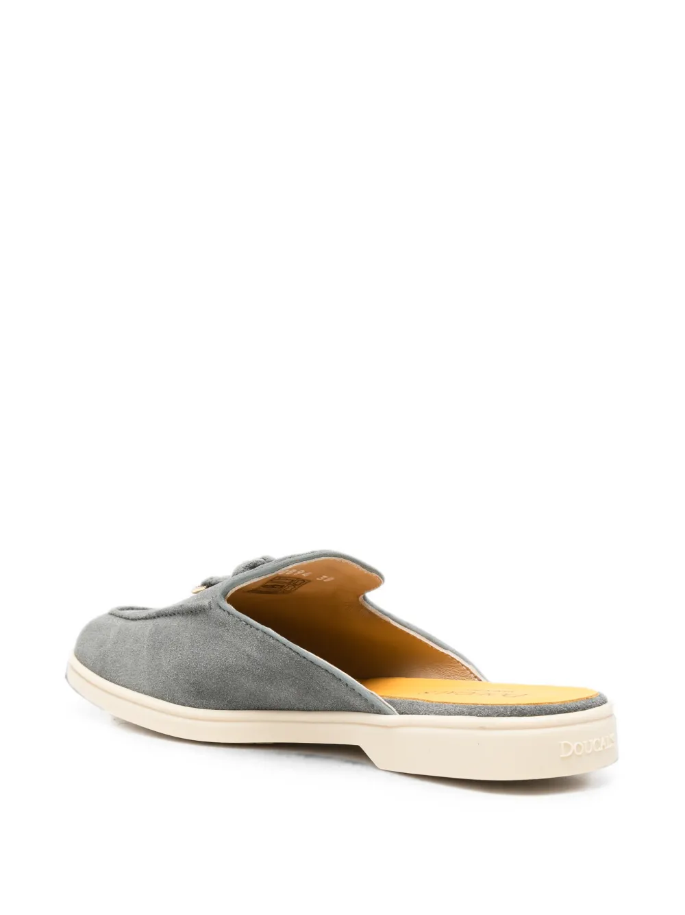 Doucal's tassel suede mules Grijs