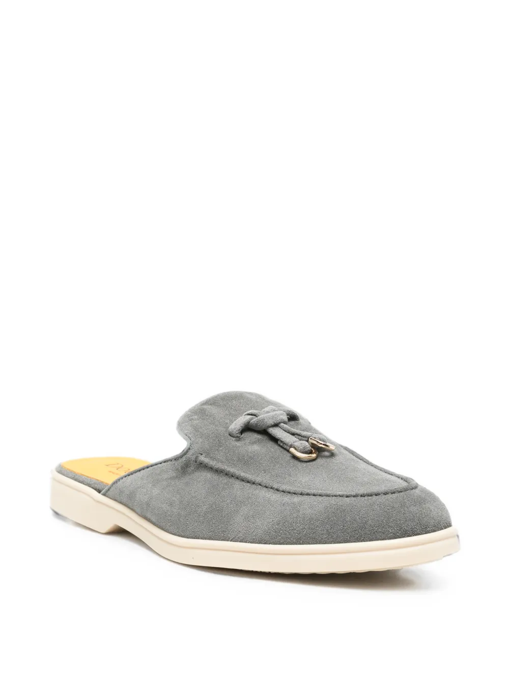 Doucal's tassel suede mules Grijs