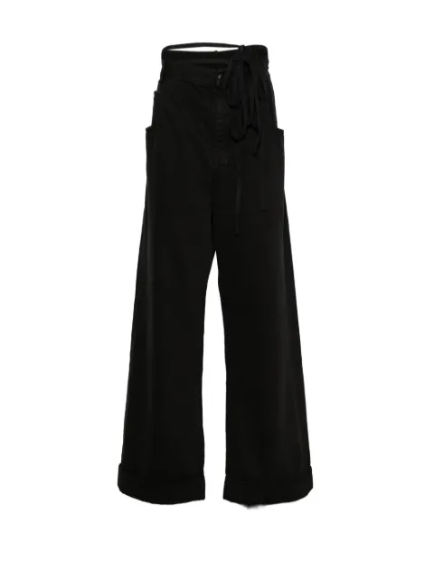 Ann Demeulemeester tie-fastening wide-leg trousers
