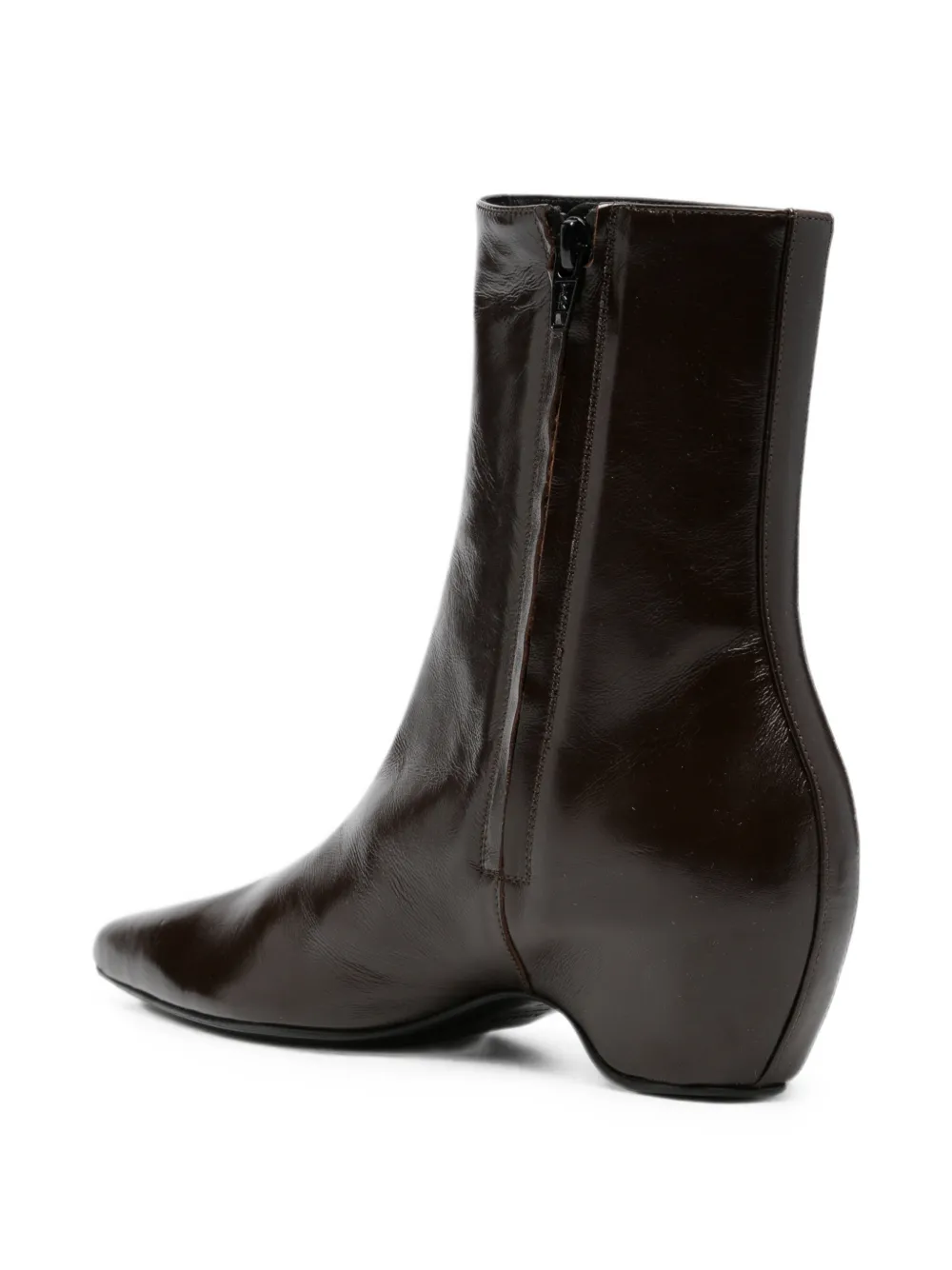 KHAITE Sybil pointed-toe ankle boots Bruin