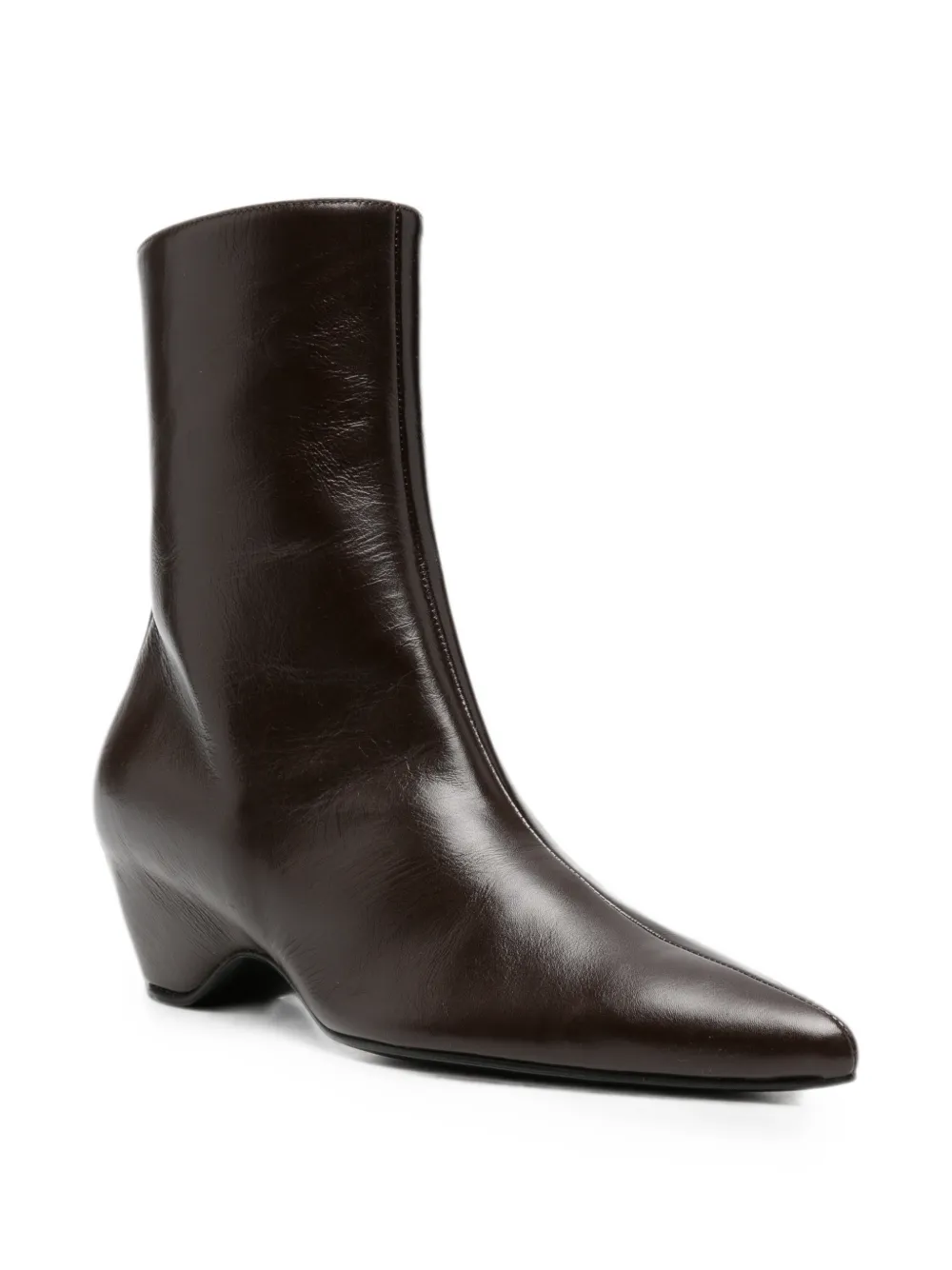KHAITE Sybil pointed-toe ankle boots Bruin