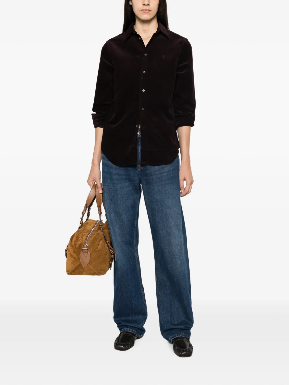 Polo Ralph Lauren corduroy long-sleeve shirt Paars