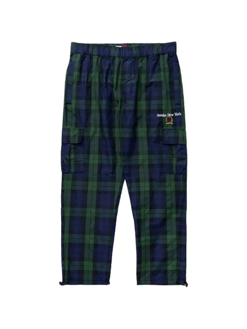 Awake NY check-pattern cargo track pants